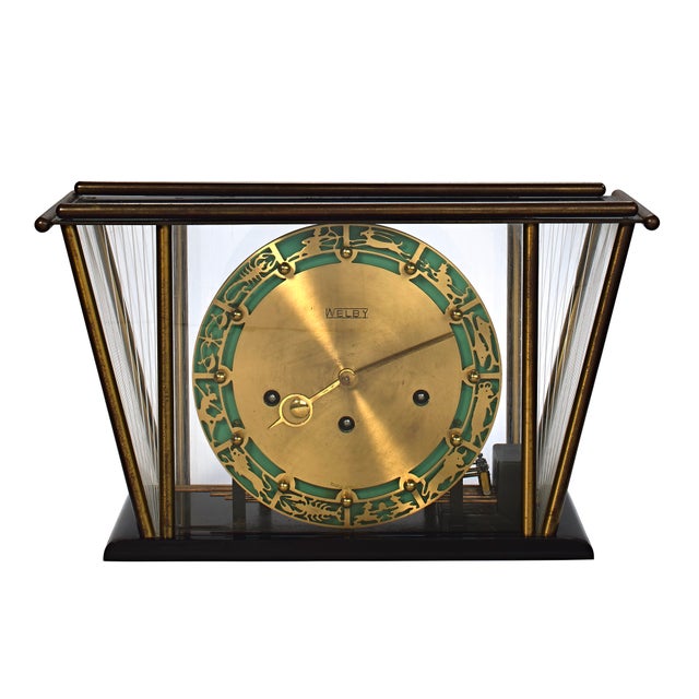 1930's Vintage Welby Zodiac Mantel Clock Chairish