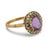 Early 20th Century Early 20th Century Victorian Diamond Amethyst 18k Yellow Gold Cluster Ring, Size 7.5 For Sale - Image 5 of 6