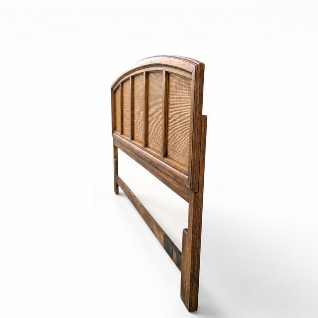 Vintage Thomasville Woven Rattan King Headboard For Sale - Image 10 of 17