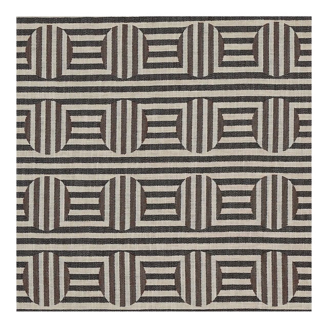 Sample - Schumacher Soto Fabric in Charcoal For Sale