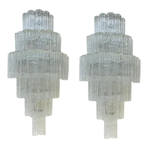 1970s Mid-Century Modern Tronchi Wall Sconces - a Pair