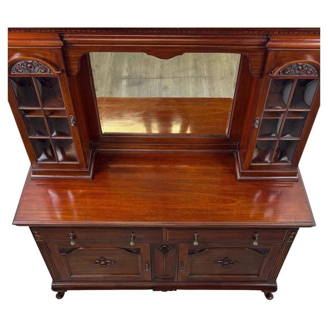 Antique Early 20th Century Arts and Crafts Mahogany Sideboard For Sale - Image 5 of 13