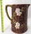 Large Size Antique American Victorian Majolica Dogwood Tree & Flower Pitcher For Sale - Image 9 of 13