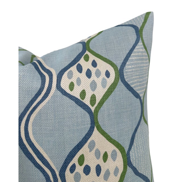 Modern Baltic Weave Pillow Linen Cover, 22x22 Pillow For Sale - Image 3 of 3