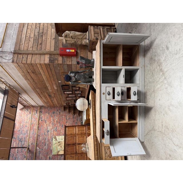 Handcrafted Gray-Patinated Sideboard For Sale - Image 4 of 13