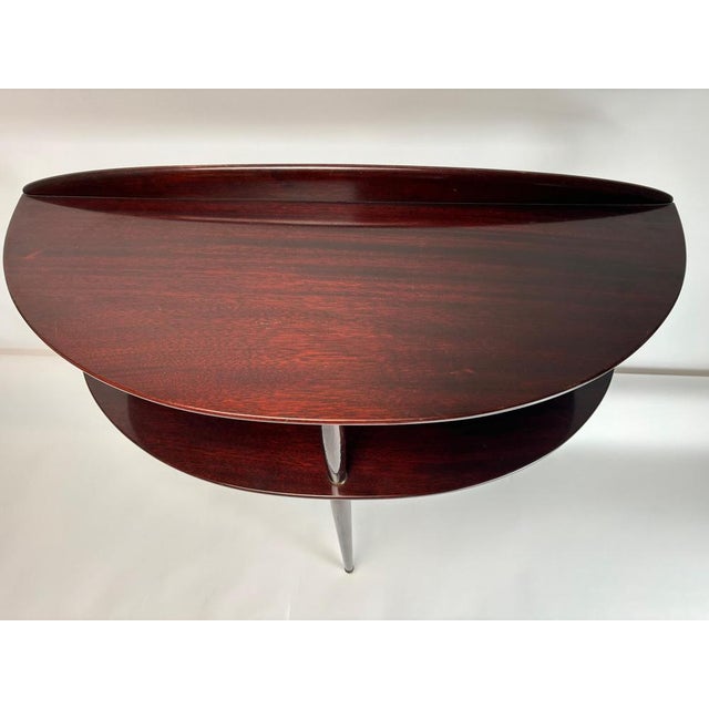 Mid-Century Modern Italian Console Table in Wood and Brass, 1950s For Sale - Image 3 of 16