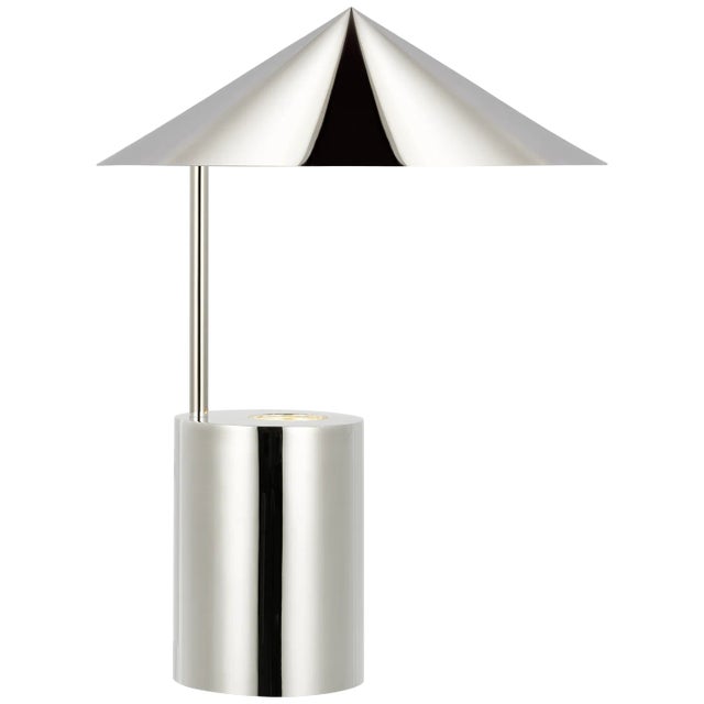 Orsay Small Table Lamp in Polished Nickel Designer: Paloma Contreras Height: 16.75" - 18.75" Base: 5" Round Socket:...
