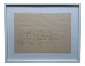 Andreu Alfaro, Urban Landscape of Valencia, 1958, Ink Drawing