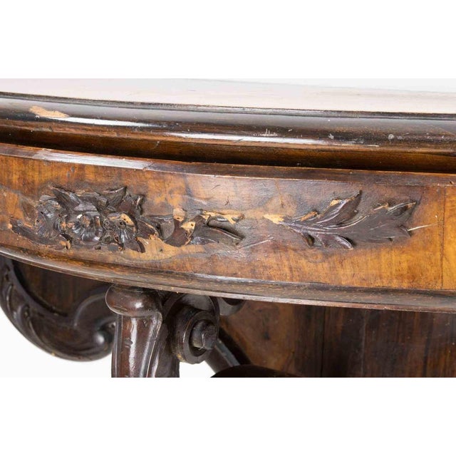 Antique Wood Wall Console Table, Italy, 19th Century For Sale - Image 3 of 7