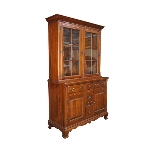 Bob Timberlake for Lexington Furniture two-piece stepback china cabinet hutch. Crafted from premium solid cherry wood with...