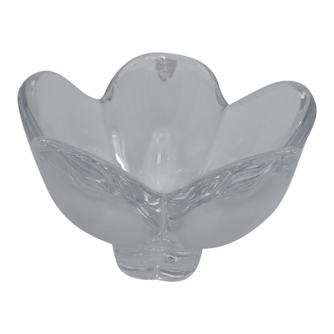 Vintage Orrefors Sweden Crystal Flower Petal Bowl | Chairish