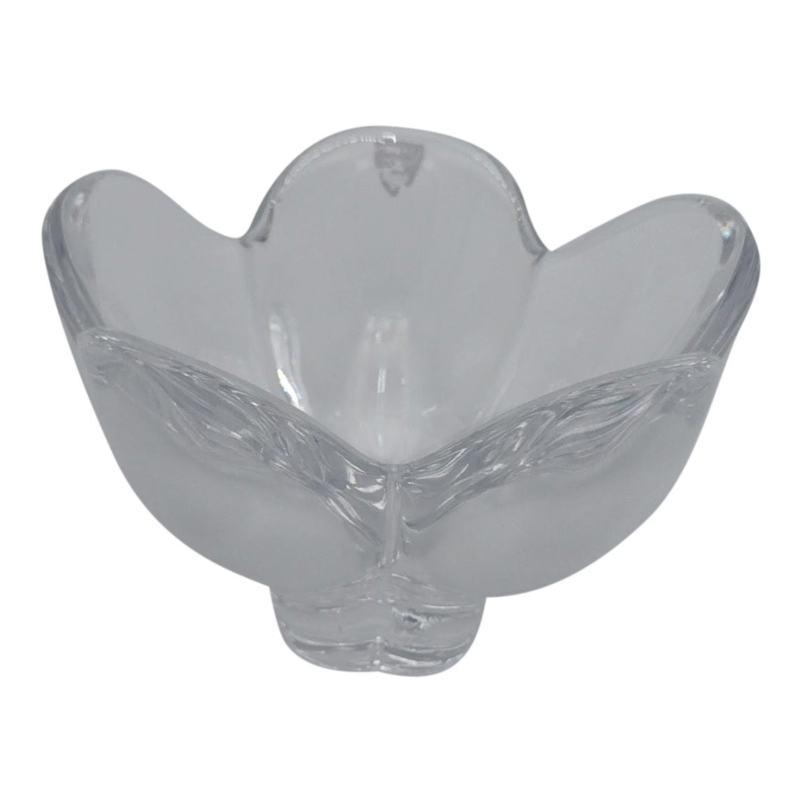 Vintage Orrefors Sweden Crystal Flower Petal Bowl | Chairish