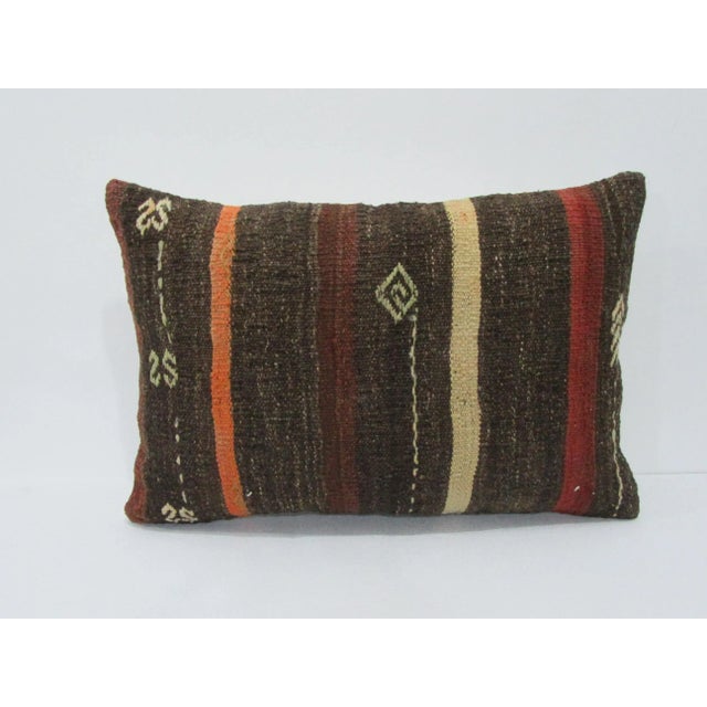 Striped Decorative Kilim Pillow For Sale - Image 4 of 4