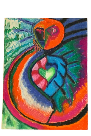 Original Vintage Pop Art Abstract Pastel