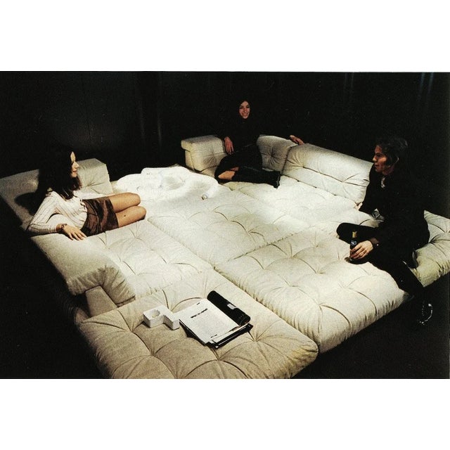 Off-white 1970s Roche Bobois Mah Jong Sofa First Edition Leather 14 Pieces For Sale - Image 8 of 8