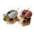 1950s Bumble Bee Honey Pots Hand Painted Condiment Server - 4 pcs For Sale