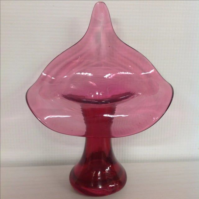 Antique cranberry glass Jack in the Pulpit vase. A great sculptural piece to add to your decor!
