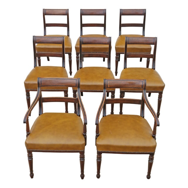 Antique Georgian Dining Chairs, 1810, Set of 8 For Sale
