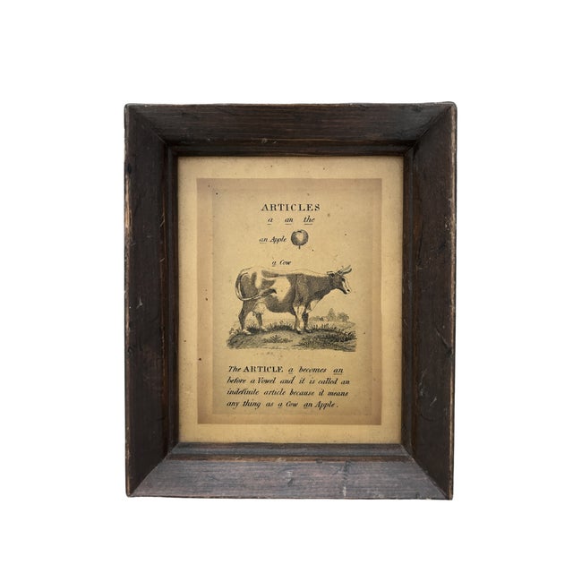 Wood Set of 5 Antique English Regency Era Framed Grammar Prints, Circa 1800–1830 For Sale - Image 7 of 11