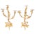 24Kt Gold Triple Branch Candlesticks W/ Rock Crystals by Claude Boeltz - a Pair For Sale - Image 13 of 13