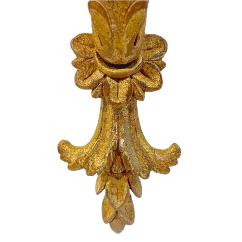 Wood Pair Vintage Gilt Acanthus Leaf Wall Shelves For Sale - Image 7 of 8