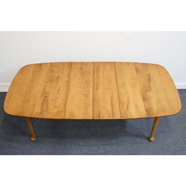 Late 20th Century Conant Ball Solid Hard Rock Maple Colonial Early American 85" Dining Table 2025-1431 For Sale - Image 5 of 13