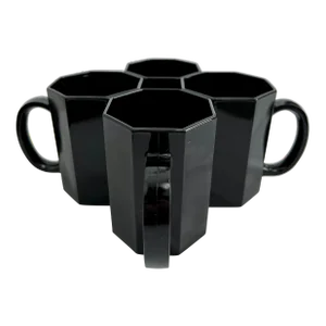 1980s French Arcoroc Octime Mugs- Set of 4