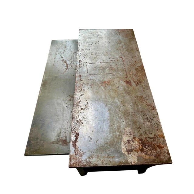 Industrial Remington Rand/Kardex Industrial Steel Work Table, C. 1930 For Sale - Image 3 of 14
