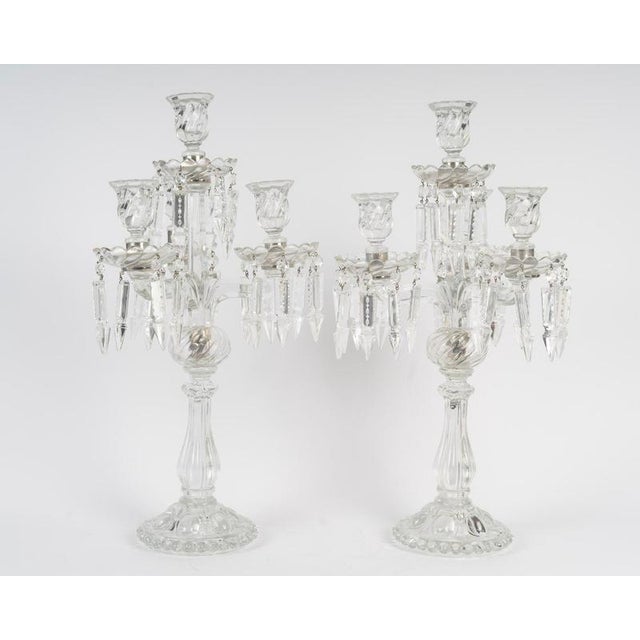 Four-Arm Crystal Candleholders, Set of 2 For Sale - Image 5 of 8