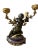 Mid 19th Century Fine French Neoclassical Bronze Dore Highlights. Marble Ormolu Cherubs Candleholders. Marble Footed. Titled Cherub Candelabra by L Bureau. For Sale - Image 5 of 12