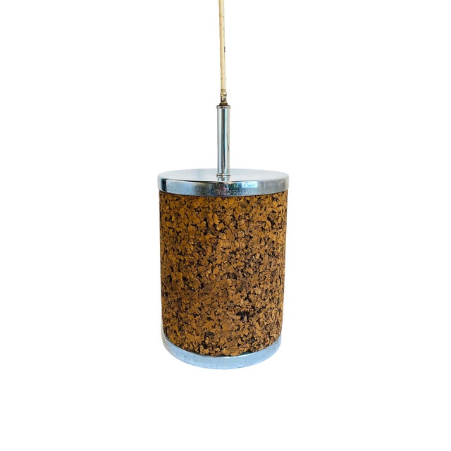 Fulfill your MCM dreams with this stunning 1960s chrome and cork tall lamp. With the right shade this beauty will really...