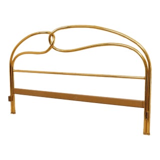 Mid 20th Century Brass Post Modern Bed Headboard For Sale