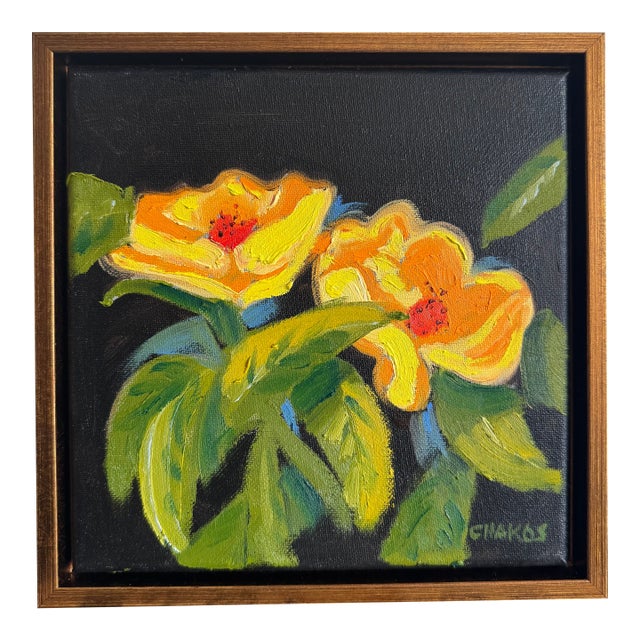 George T. Chakos Little Gem Series: "Bloomin' Twins", Framed For Sale