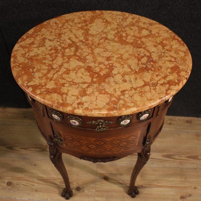 20th Century French Inlaid Bedside Tables, 1930s, Set of 2 For Sale - Image 6 of 11
