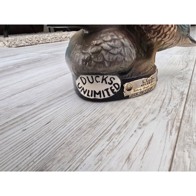 Vintage 1980 Jim Beam Ducks Unlimited "Blue-Winged Teal" Ceramic Whiskey DecanterDescription For Sale In Dallas - Image 6 of 12