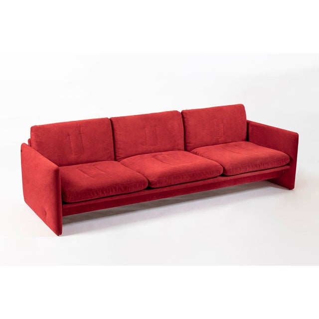 Red Vintage Italian Modern Red Simone Sofa by Simon International, Italy, Circa 1972 For Sale - Image 8 of 18