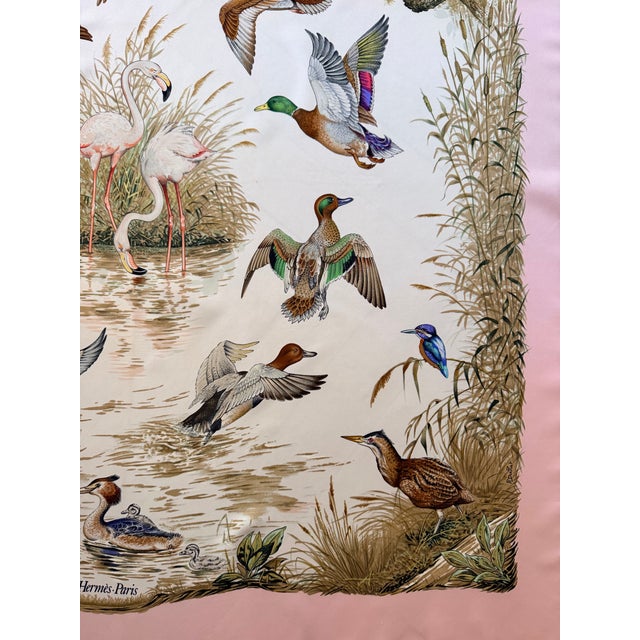 Hermès Halte en Camargue 1989 Silk Scarf Designed by Robert Dallet For Sale - Image 11 of 12
