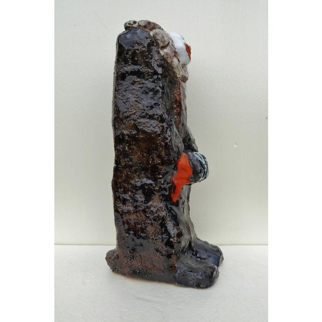 Mid-Century Modern Belgian Brutalist Cubist Clown Sculpture in Ceramic, 1960s For Sale - Image 3 of 7