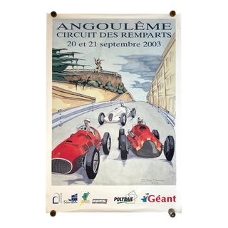 Large Angoulême Ramparts Circuit Poster by Philippe Meneau, 2003 For Sale