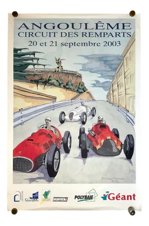 Large Angoulême Ramparts Circuit Poster by Philippe Meneau, 2003