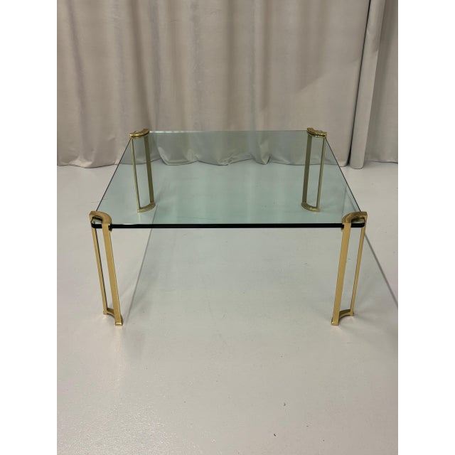 Vintage Large Bronze and Glass Coffee Table by Peter Ghyczy, Germany, 1970s, in Flawless conditions. Designed 1970 to 1979