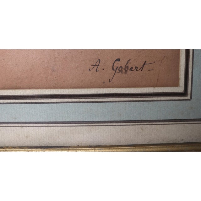 Antique Original 18th Century A. Gobert Figural Ink Drawing Titled Hiver Framed For Sale - Image 4 of 11