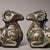 Pair of Antique Bronze Ram Vessels With Gold and Silver Inlay, 3800g Total For Sale - Image 10 of 10