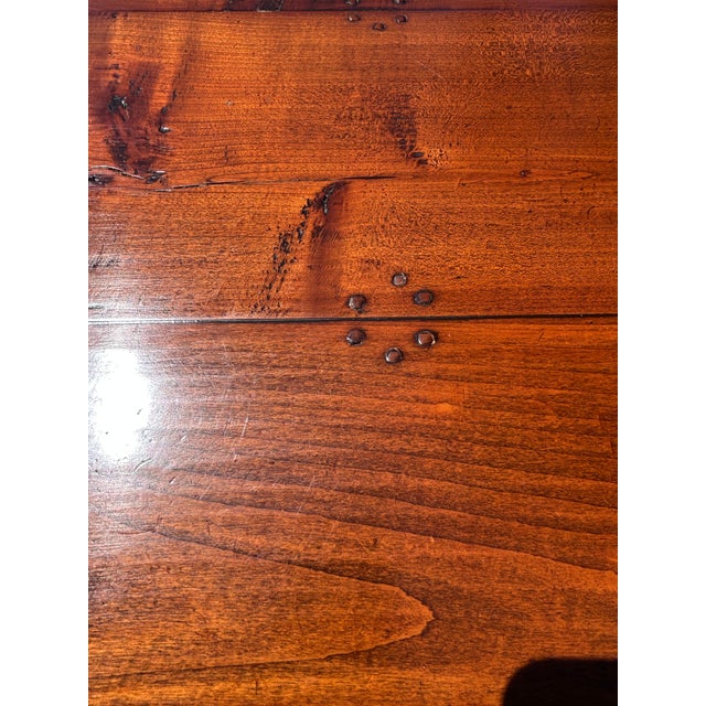 Monumental Vintage Walnut Dining Table With Queen Anne Style Pedestals For Sale - Image 4 of 18