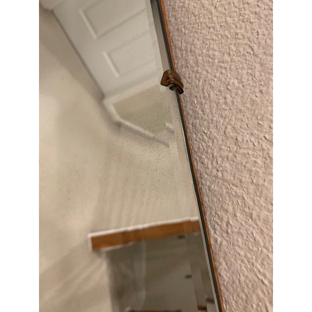 Mid-Century Modern Vintage 1950's Mid Century Modern Wall Mirro Beveled Edges For Sale - Image 3 of 14