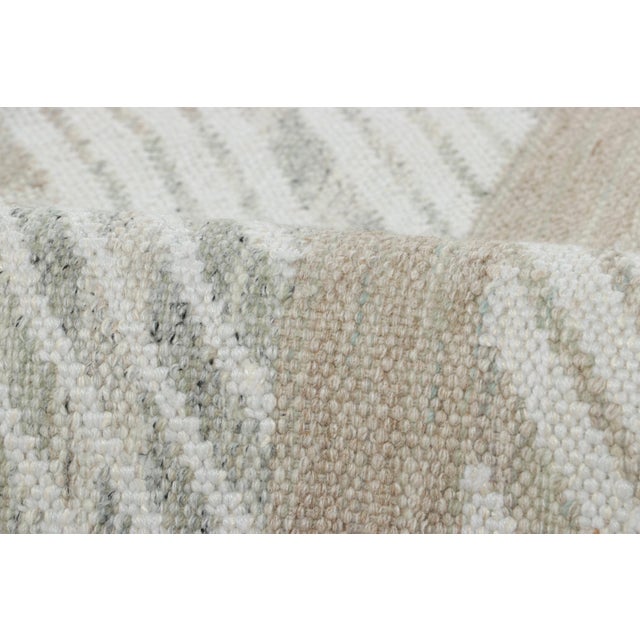 Beige Rug & Kilim’s Scandinavian Style Rug With Beige and Ivory Geometric Patterns For Sale - Image 8 of 8