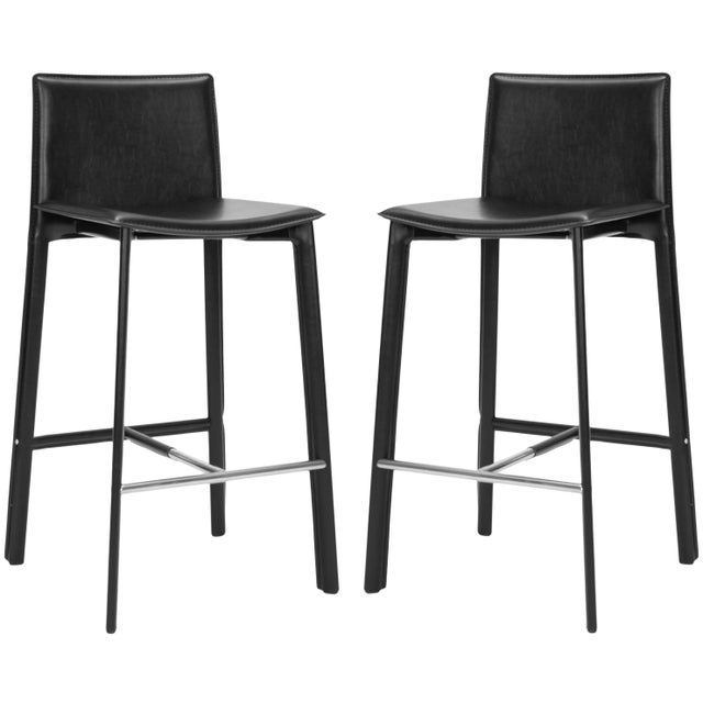 Metal 28.5" H Barstool Black & Chrome - a Pair For Sale - Image 7 of 7