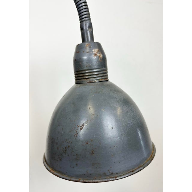 Grey Industrial Scissor Wall Lamp from Elektroinstala, 1960s For Sale - Image 11 of 14