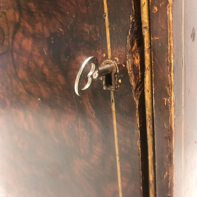 Antique English "Inlaid" Faux Bois Medicine Cabinet For Sale In Richmond - Image 6 of 10