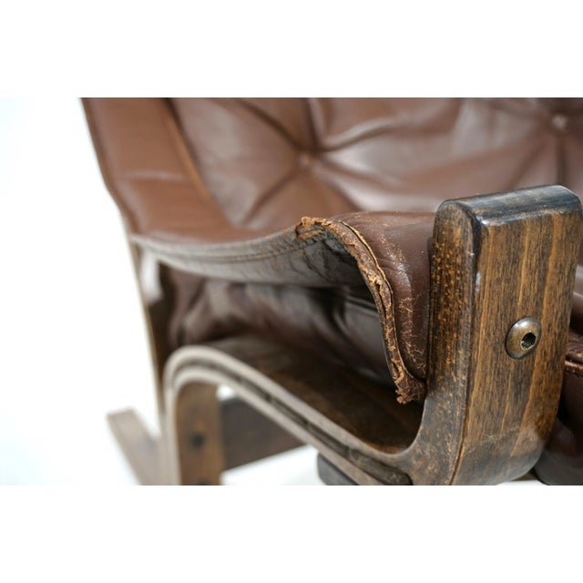 Siesta Lounge Chair in Leather by Ingmar Relling for Westnofa, 1960 For Sale - Image 15 of 17